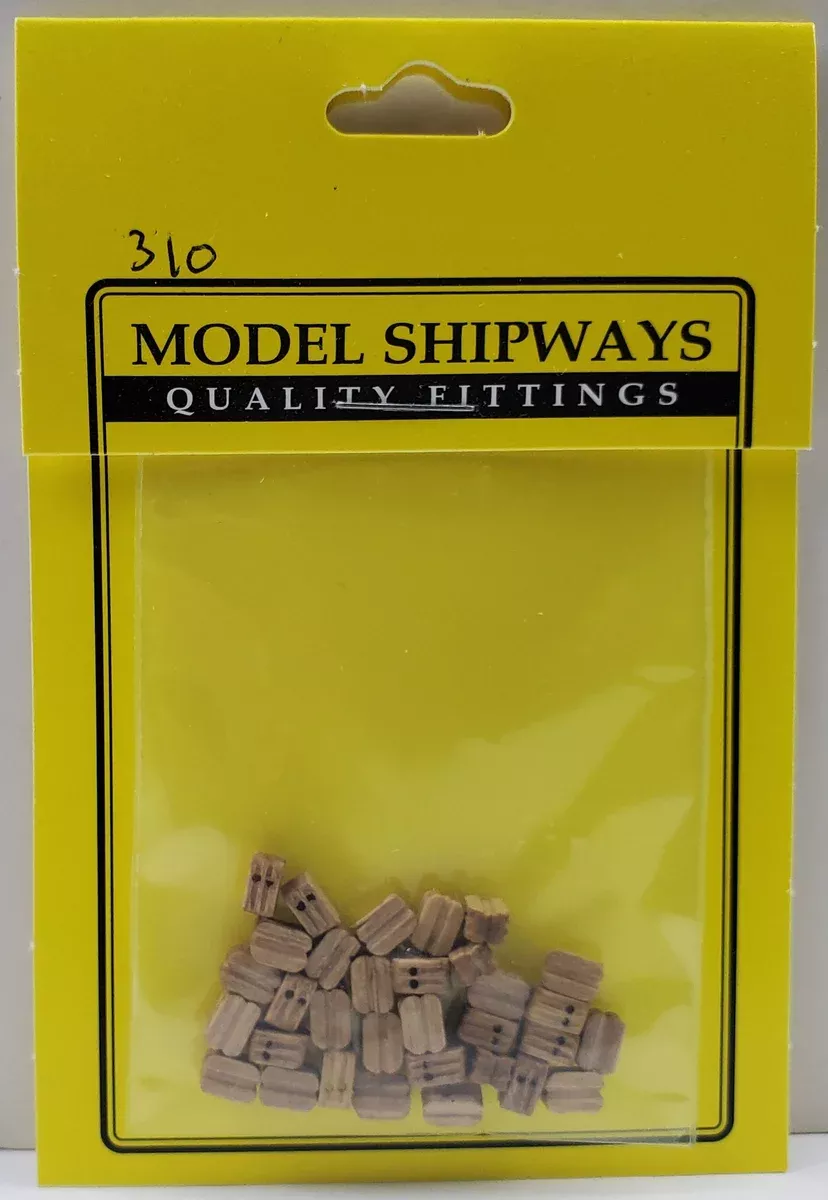 3/16" (5mm) Walnut Double Sheave Block 16 pcs