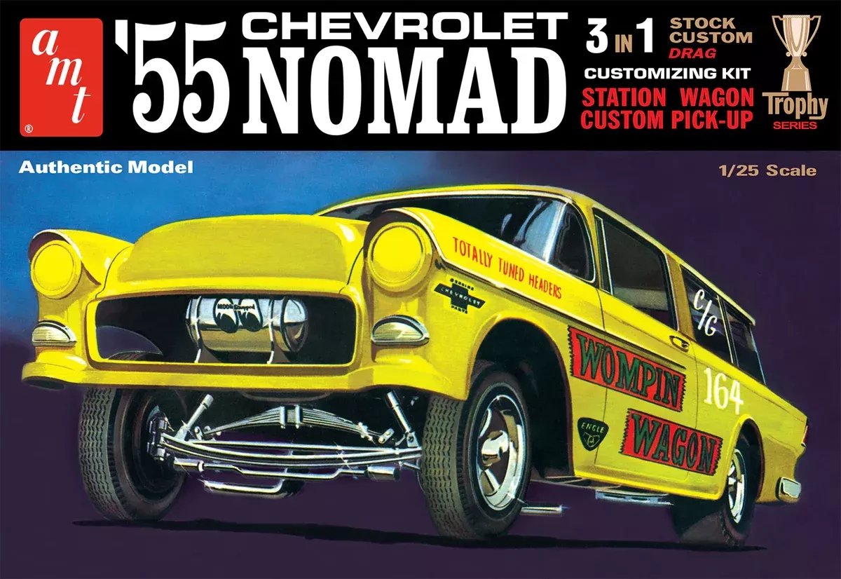 '55 Chevy Nomad 3-in-1(1/25 Scale) Plastic Vehicle Model Kit AMT1297