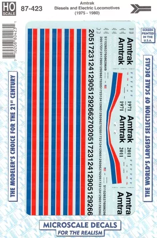 Amtrak E8, F40PH & SDP40F Diesels Phase II 1970-80