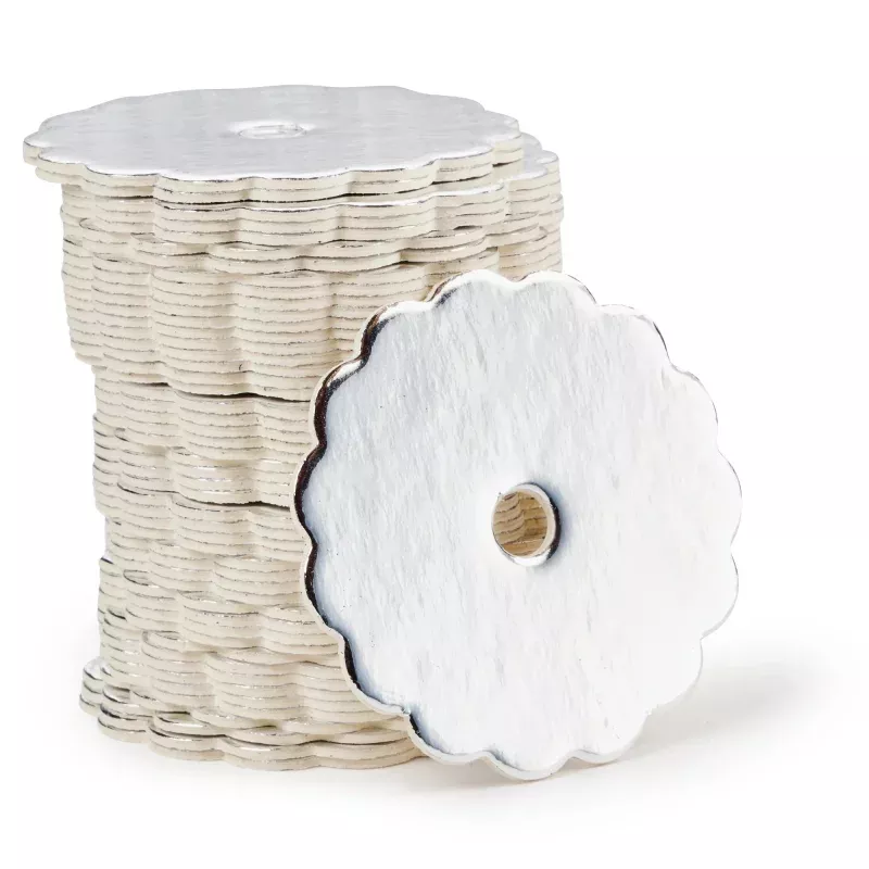Cake Pop Boards - Silver Scalloped Design