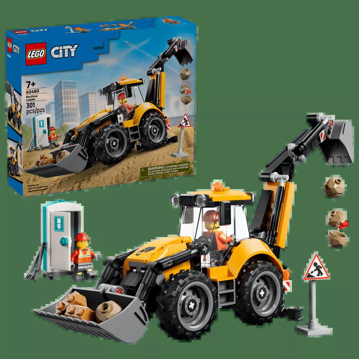 City Yellow Backhoe Loader