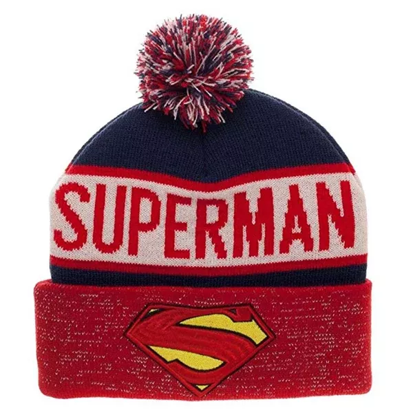 DC Superman Reflective Cuff Beanie Hat
