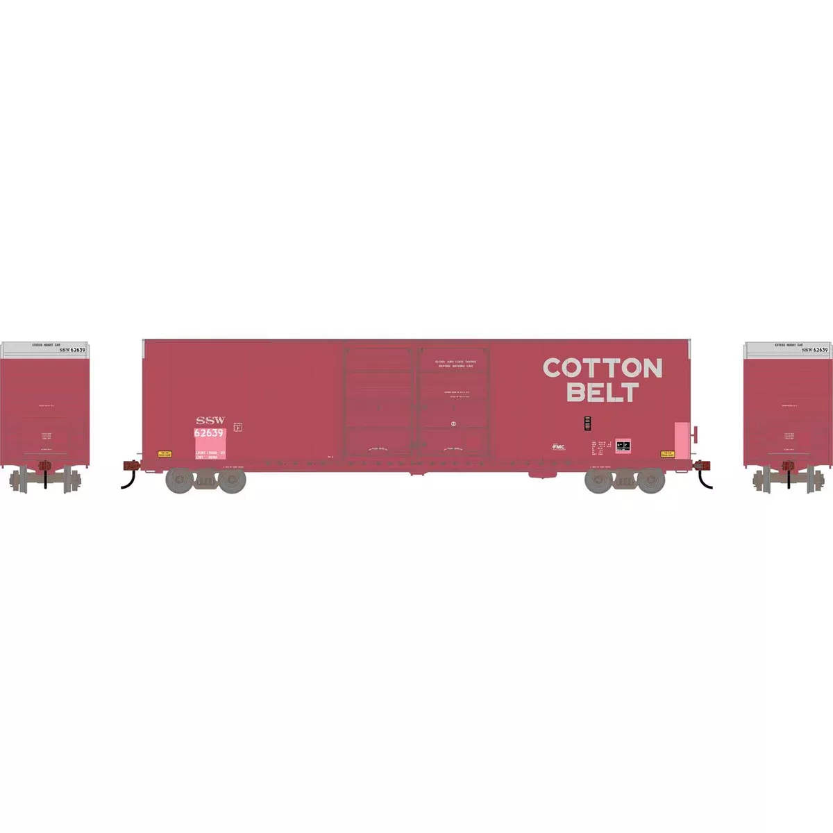 HO RTR FMC 60' DD/SS Hi-Cube Box SSW #62639