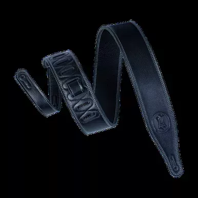 Levy’s 2.5 inch Garment Leather Guitar Strap – Black
