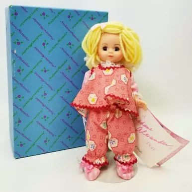 Madame Alexander 8" Funny Maggie Doll No. 140506 Yarn Hair Blonde/Blue 1994 NEW