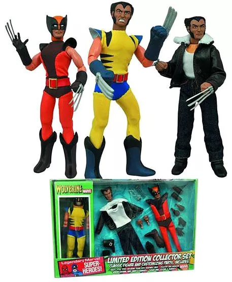 Marvel 8 Inch Retro Wolverine Action Figure Set