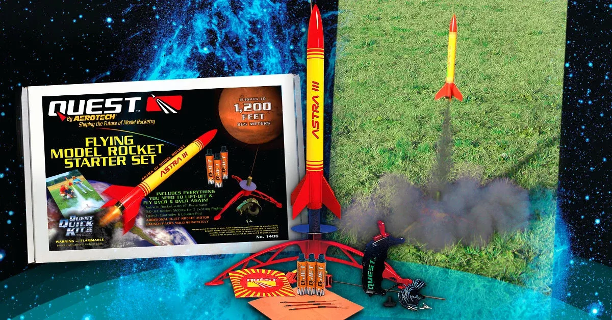 Quest 1406 Astra III Model Rocket Complete Starter Set