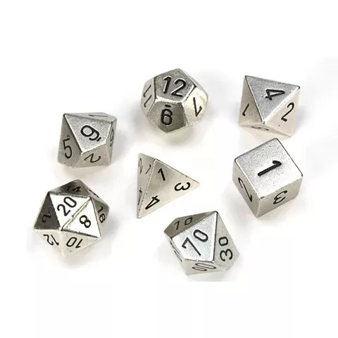 Silver Metal Polyhedral7-Die Set