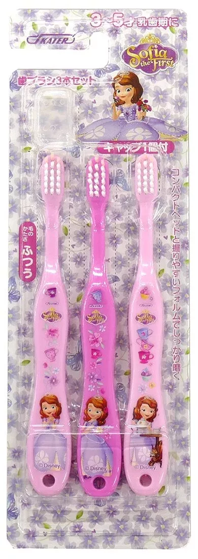 SKATER Toothbrush Set 3 Pcs For Kindergarten Sofia The First