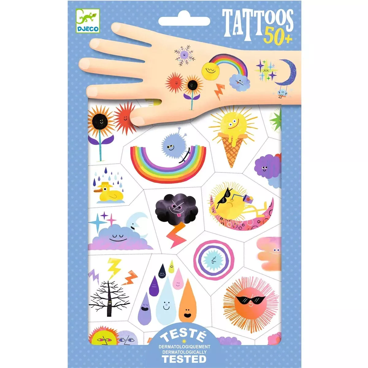 Temporary Tattoos: Weather Emojis