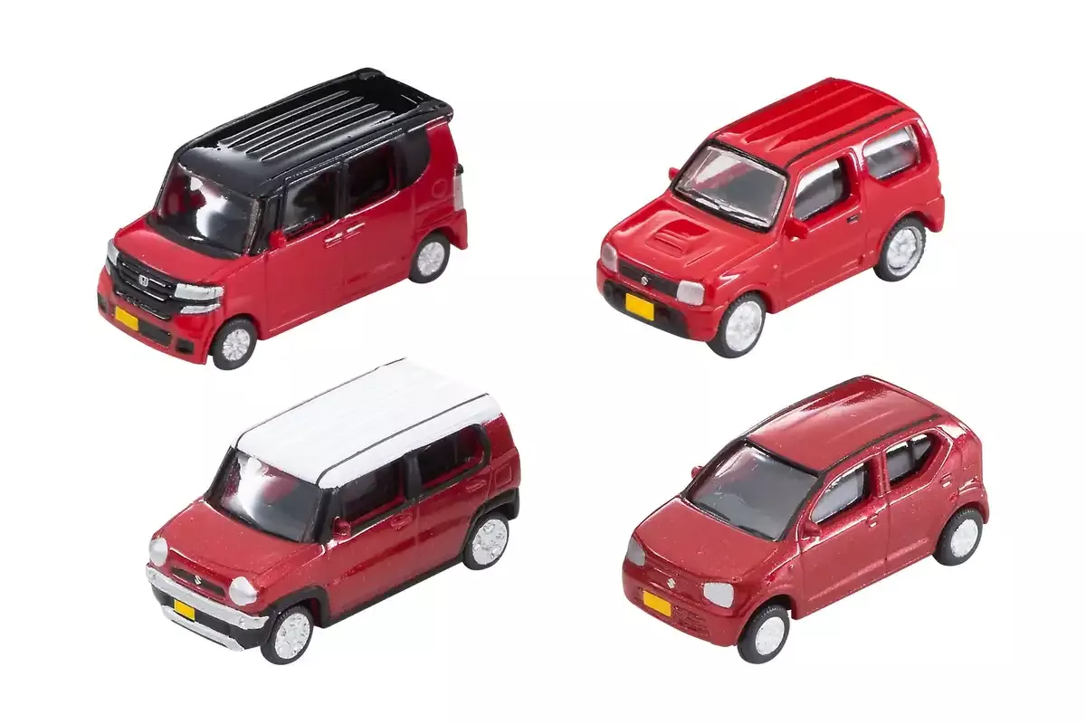 TOMYTECThe Car Collection Basic Set Select Red4 CarsN Scale