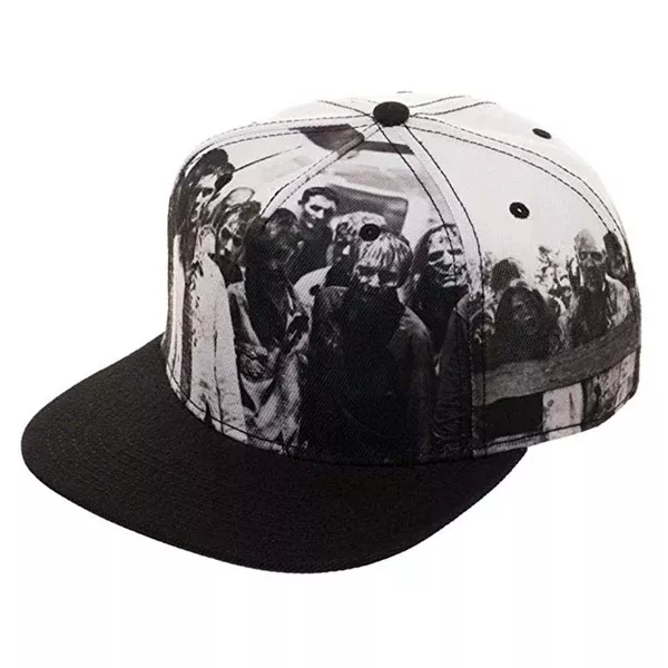 Walking Dead Walkers Black And White Adjustable Snapback Hat