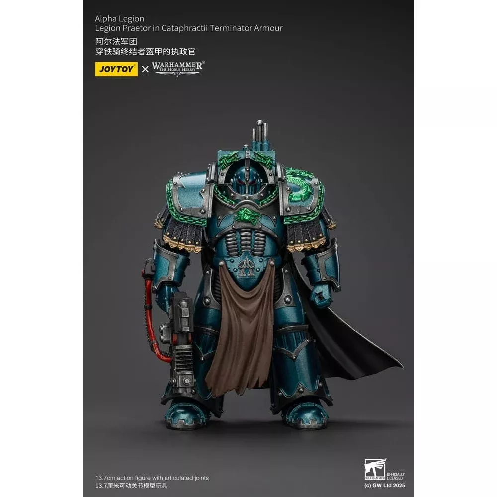 Warhammer The Horus Heresy Action Figure Alpha Legion Legion Praetor in Cataphractii Terminator Armour 18cm