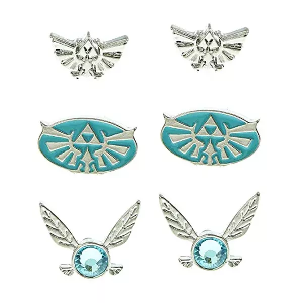 Zelda Blue 3 Pairs Of Earrings